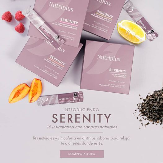 Nutriplus Serenity
Relaja tu día con los tés instantáneos con sabores naturales y sin cafeína.